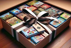 A high-definition realistic image showcasing an exciting game bundle. The bundle includes various types of games neatly packaged together, perhaps a mix of board games, card games, and puzzle games. This collection is intended for a worthy cause, symbolized by a label or ribbon indicating charity or fundraising initiative. The feel of the image should communicate fun, excitement, and the joy of giving.