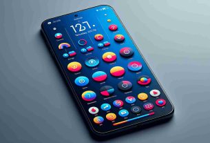 Realistic high-definition image of a newly released generic smartphone interface update. The interface should show modern design elements such as rounded icons, vivid colors, and user-friendly layout, consistent with the aesthetics of leading technology companies.